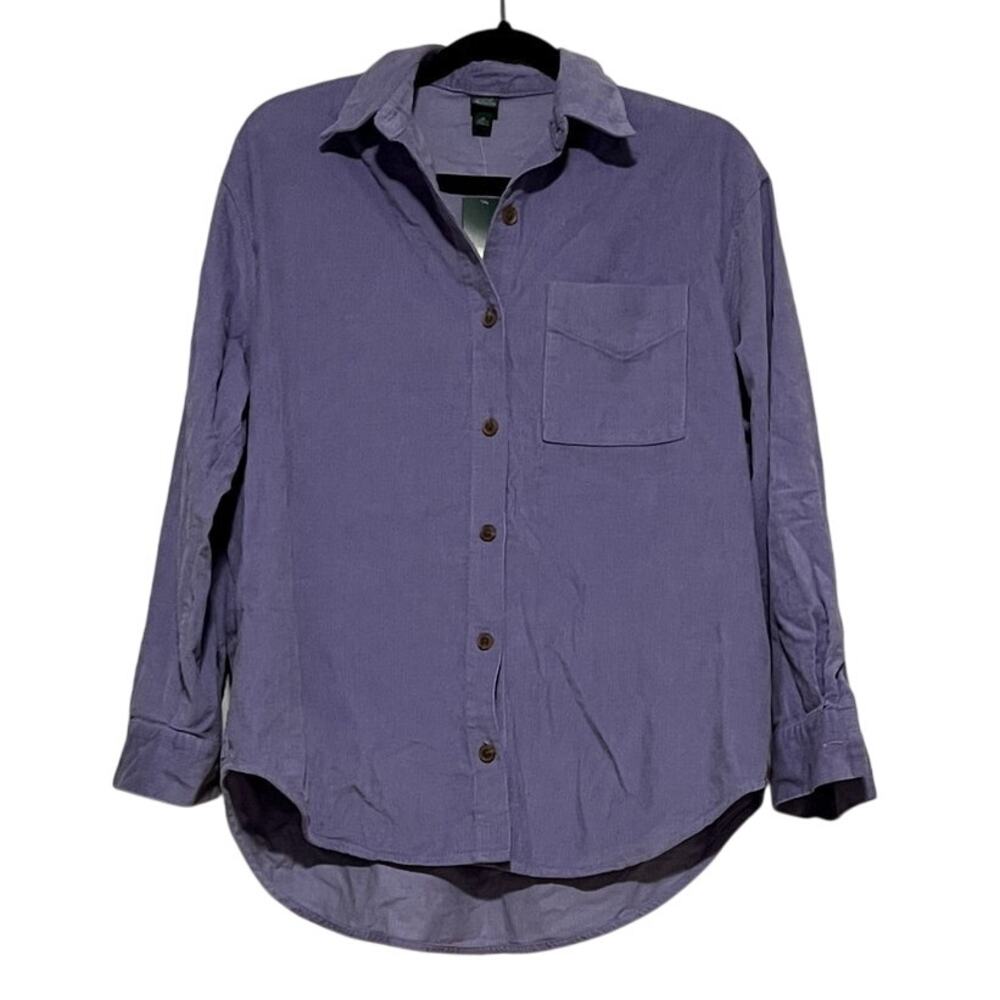 Wild Fable Women's Purple Oversized Button Down Corduroy Shirt - Size XS - NWT